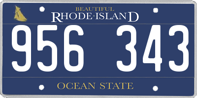 RI license plate 956343