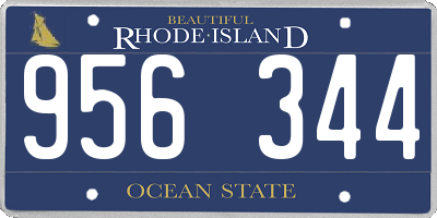 RI license plate 956344