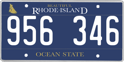 RI license plate 956346