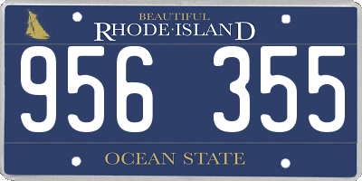 RI license plate 956355