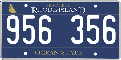RI license plate 956356
