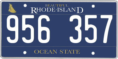 RI license plate 956357