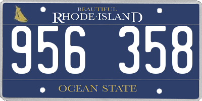 RI license plate 956358