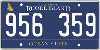 RI license plate 956359
