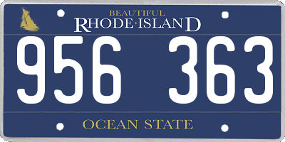 RI license plate 956363