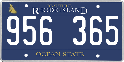 RI license plate 956365