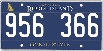 RI license plate 956366