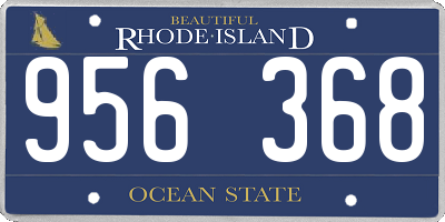 RI license plate 956368