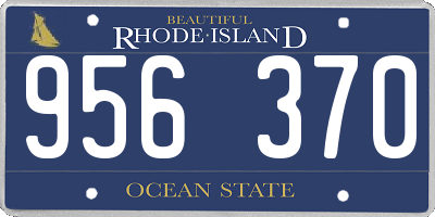 RI license plate 956370