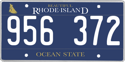 RI license plate 956372