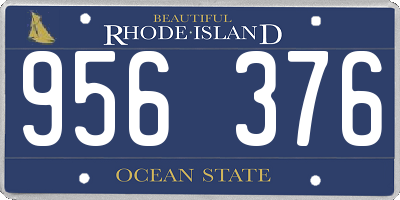 RI license plate 956376