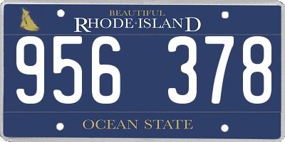 RI license plate 956378