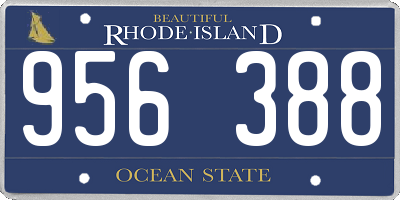 RI license plate 956388