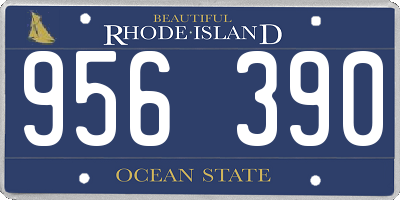 RI license plate 956390