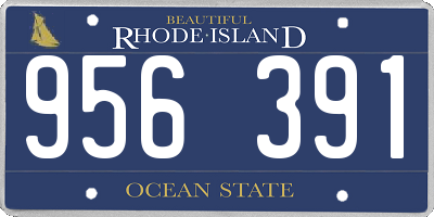 RI license plate 956391