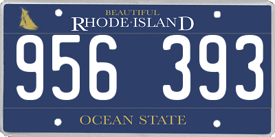 RI license plate 956393