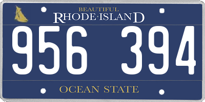 RI license plate 956394