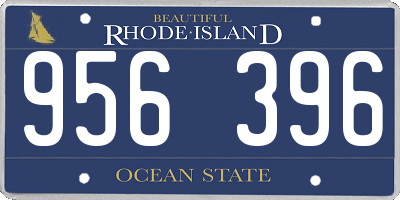 RI license plate 956396