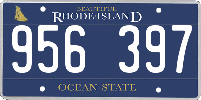 RI license plate 956397