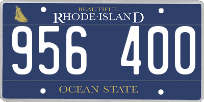 RI license plate 956400
