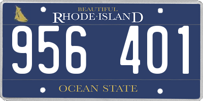 RI license plate 956401