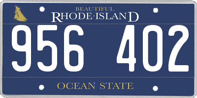 RI license plate 956402