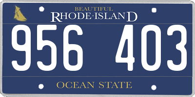 RI license plate 956403