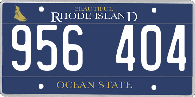 RI license plate 956404