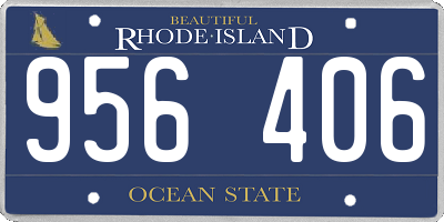 RI license plate 956406