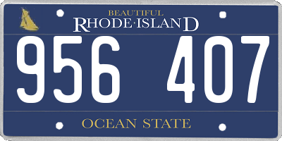 RI license plate 956407