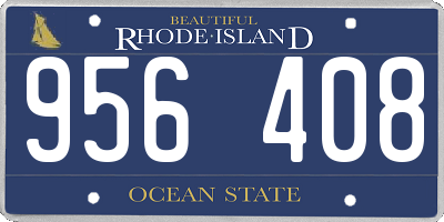 RI license plate 956408