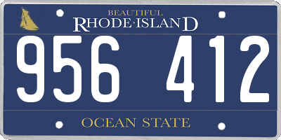 RI license plate 956412
