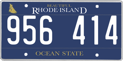 RI license plate 956414