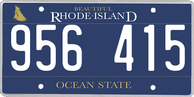 RI license plate 956415