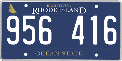 RI license plate 956416