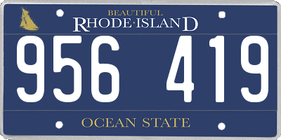 RI license plate 956419