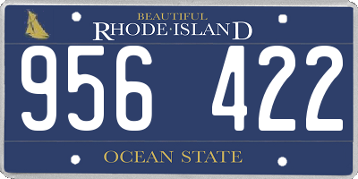 RI license plate 956422
