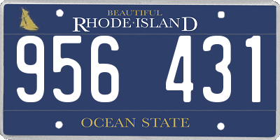 RI license plate 956431