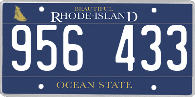 RI license plate 956433
