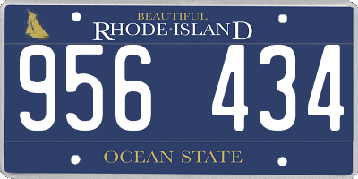 RI license plate 956434