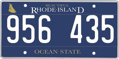 RI license plate 956435