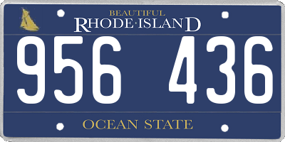 RI license plate 956436