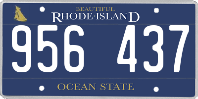RI license plate 956437