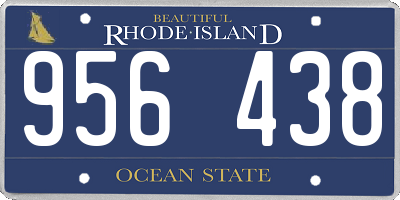 RI license plate 956438