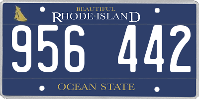 RI license plate 956442