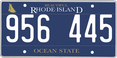 RI license plate 956445