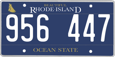 RI license plate 956447
