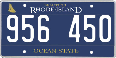 RI license plate 956450