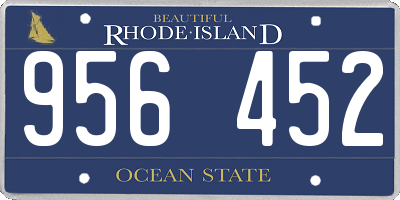 RI license plate 956452