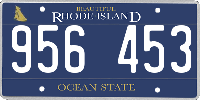RI license plate 956453